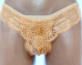 Men's Lace Panties, Handmade Underwear
