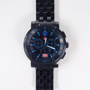 ON SALE! Rare Vintage Michele Black Sport Sail Techno Chronograph