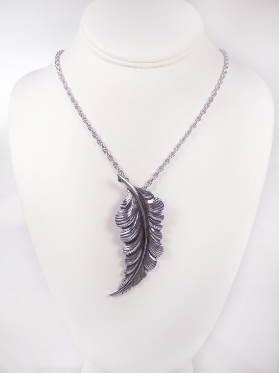 Vintage Guglielmo Cini Large Leaf Pendant, 925 Ste