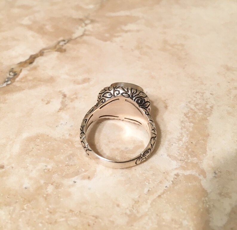 Sterling Silver Size 10 SeidenGang Cushion Cut Bezel Set Smoky Quartz Ring