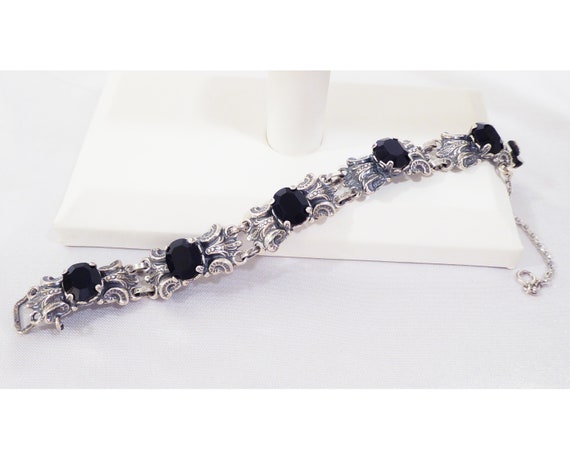 Vintage Guglielmo Cini Corinthian Bracelet, Jet S… - image 2