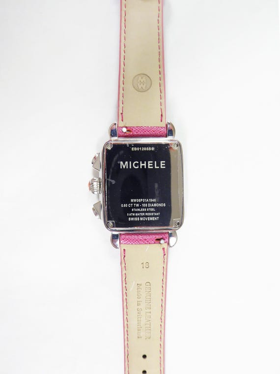 Vintage Michele Natural Diamond Deco Carousel Watch, Black  display picture 1