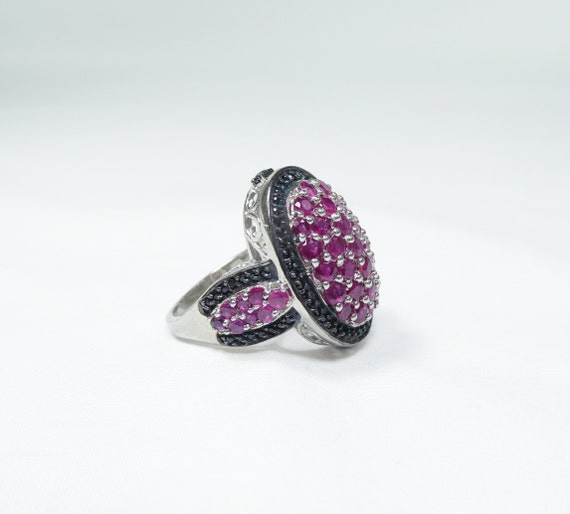 Cobble Ruby SALE! Natural Ruby and Pavé Black Spinel Cobblestone… - Gem