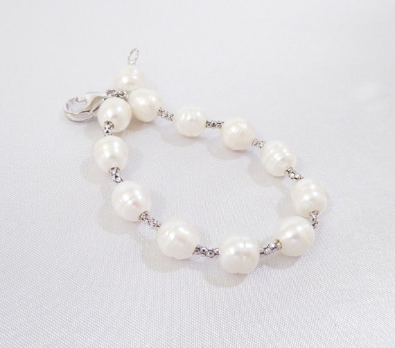 Honora Honora White Ringed Freshwater Pearl Necklace