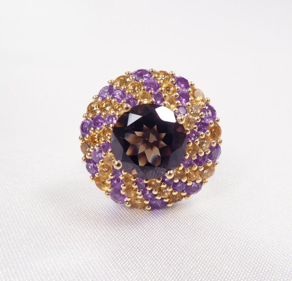 Natural Smoky Quartz, Citrine, Amethyst Pinwheel … - image 4