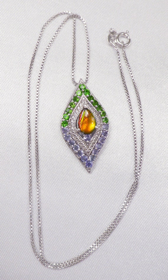 Vintage Natural Canadian Ammolite, Tanzanite, Russ