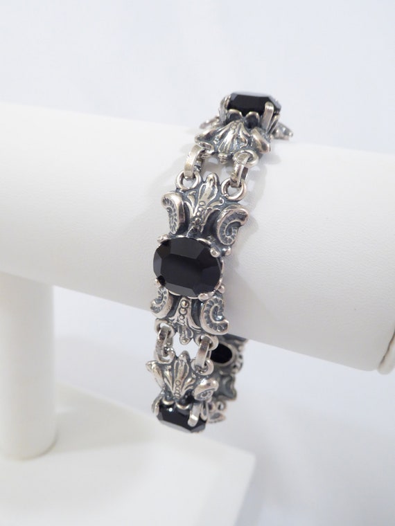 Vintage Guglielmo Cini Corinthian Bracelet, Jet S… - image 3