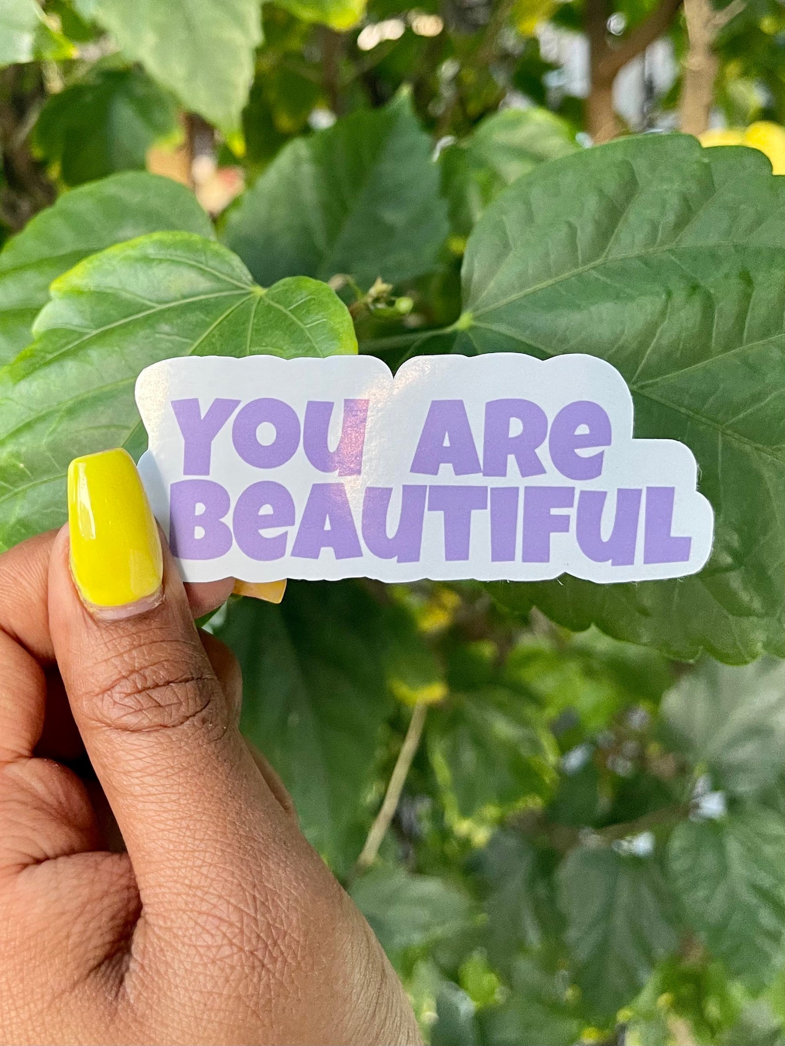 Positive Affirmations Sticker You Are Beautiful Positive | Etsy