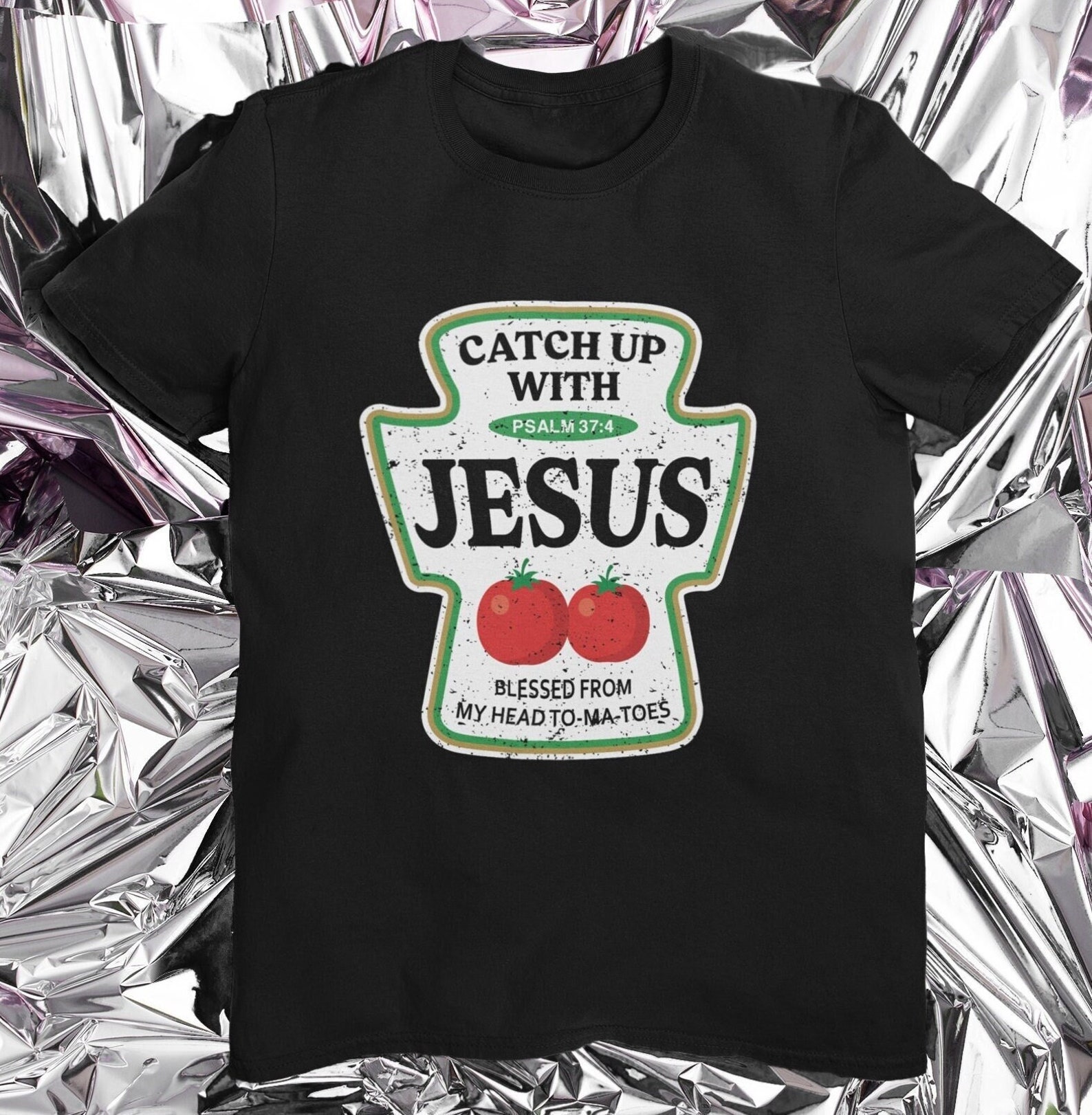 VINTAGE Ketchup With Jesus Shirt / Jesus Shirt / Womens Jesus Shirt