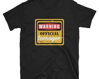Warning official teenager 13th birthday gift Short-Sleeve Unisex T-Shirt