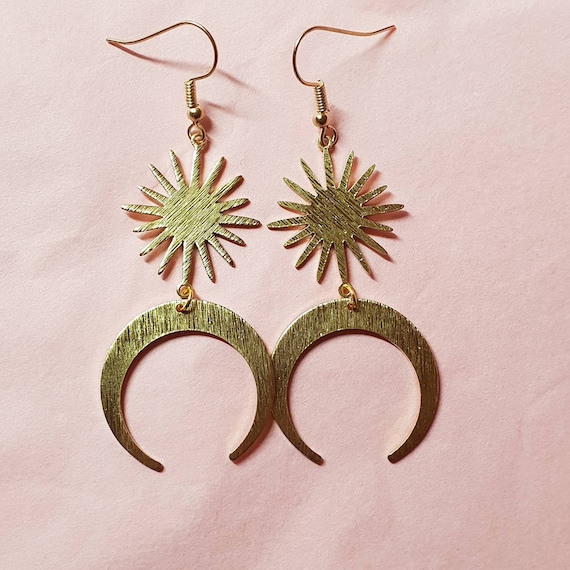 large crescent moon earrings