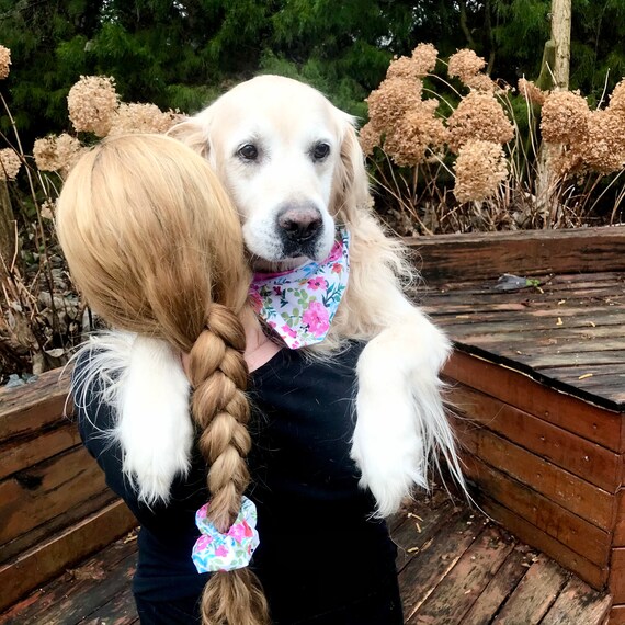 matching dog bandana and scrunchie