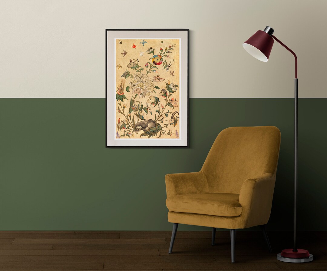 A Floral Fantasy of Animals and Birds waqwaq in the Early - Etsy