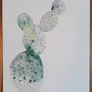 Aquarelle originale - cactus - original watercolor cactus