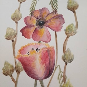 Dessin bouquet aquarelle
