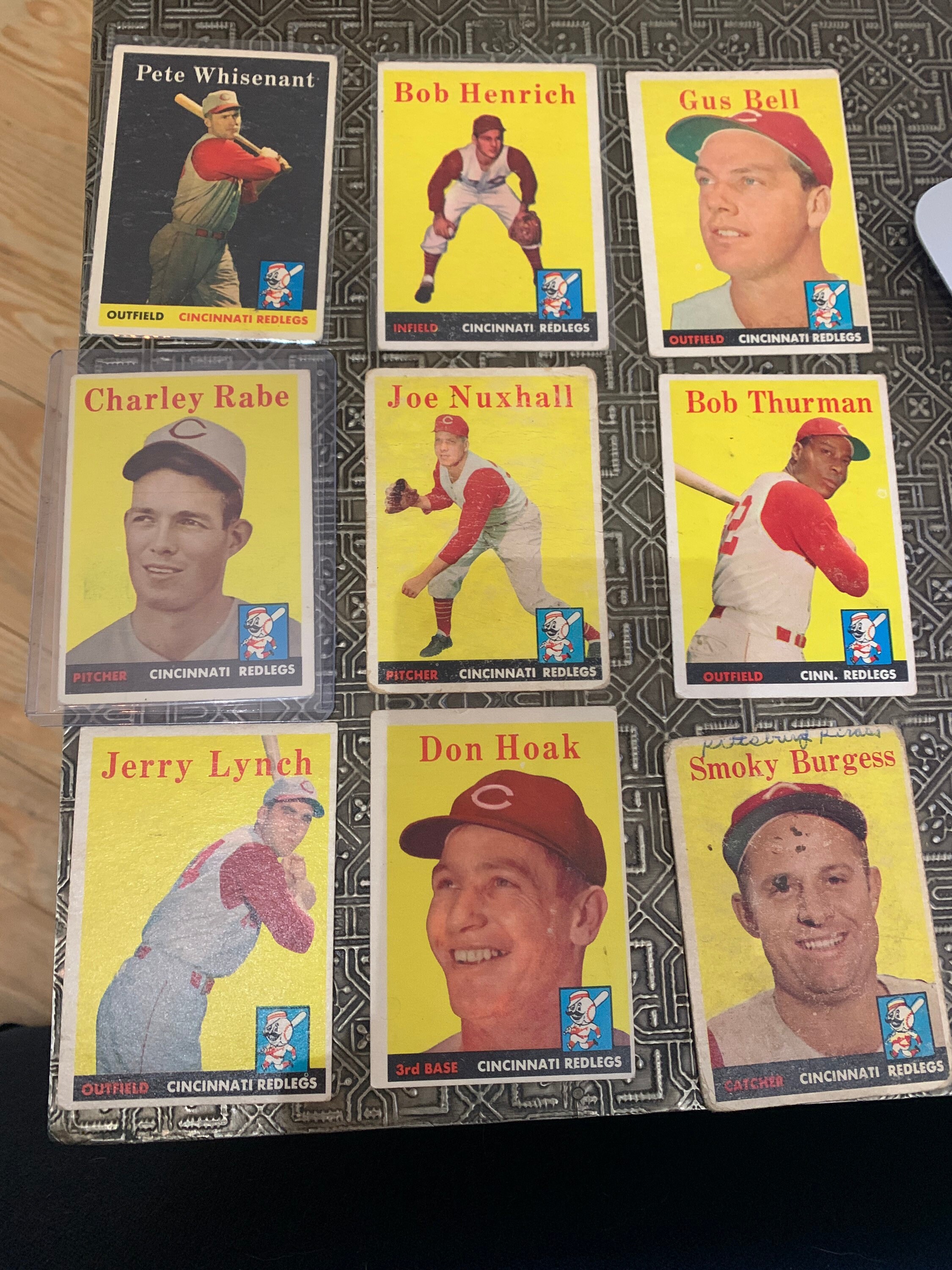 Lot of 9 Cincinnati Redlegs 1958 Baseball cards Etsy