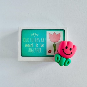 Onze tulpen zijn bedoeld om samen te zijn - mini luciferdoosje mini nieuwigheidje
