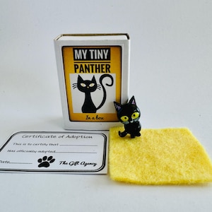 Ma petite panthère dans une boîte d'allumettes Mini cadeau fantaisie fantaisie chat noir