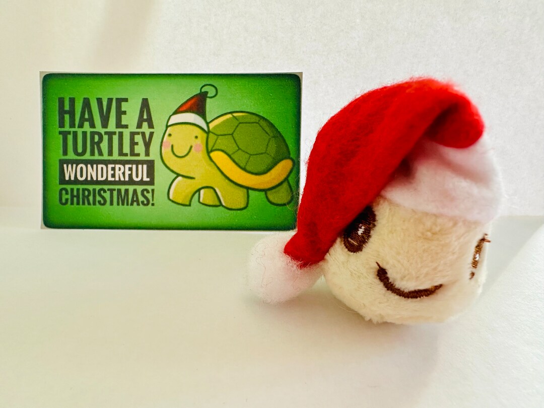 Have a Turtley Awesome Christmas Mini Plush Turtle in Santa Etsy