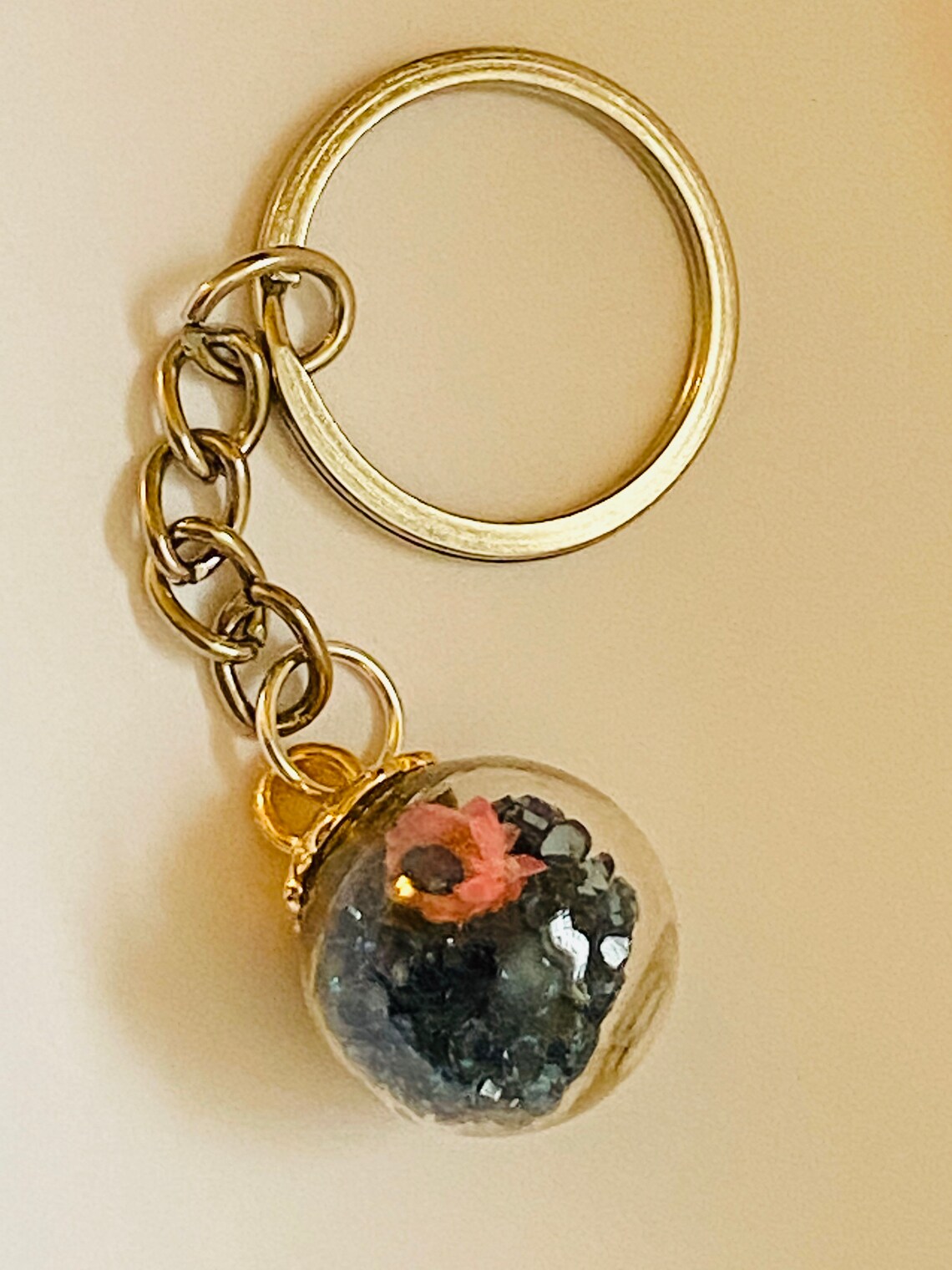 Mini Flower Novelty Key Ring Etsy