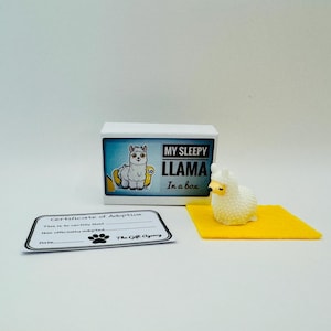 My Sleepy Llama in a Box Matchbox Mini Novelty Silly Gift