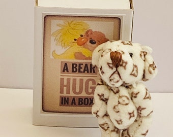 A Bear Hug in a Box Mini Teddy Gift White Plush Polar Bear - Etsy
