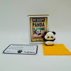 Meu Panda Sonolento em uma Caixa Caixa de Fósforos Mini Novidade Presente Bobo