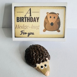 Un câlin d'anniversaire pour vous Mini hérisson fait main en argile cadeau fantaisie