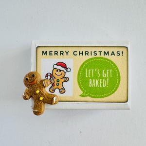 Vrolijk kerstfeest! Laten we gaan bakken! Alternatief voor peperkoekwenskaart