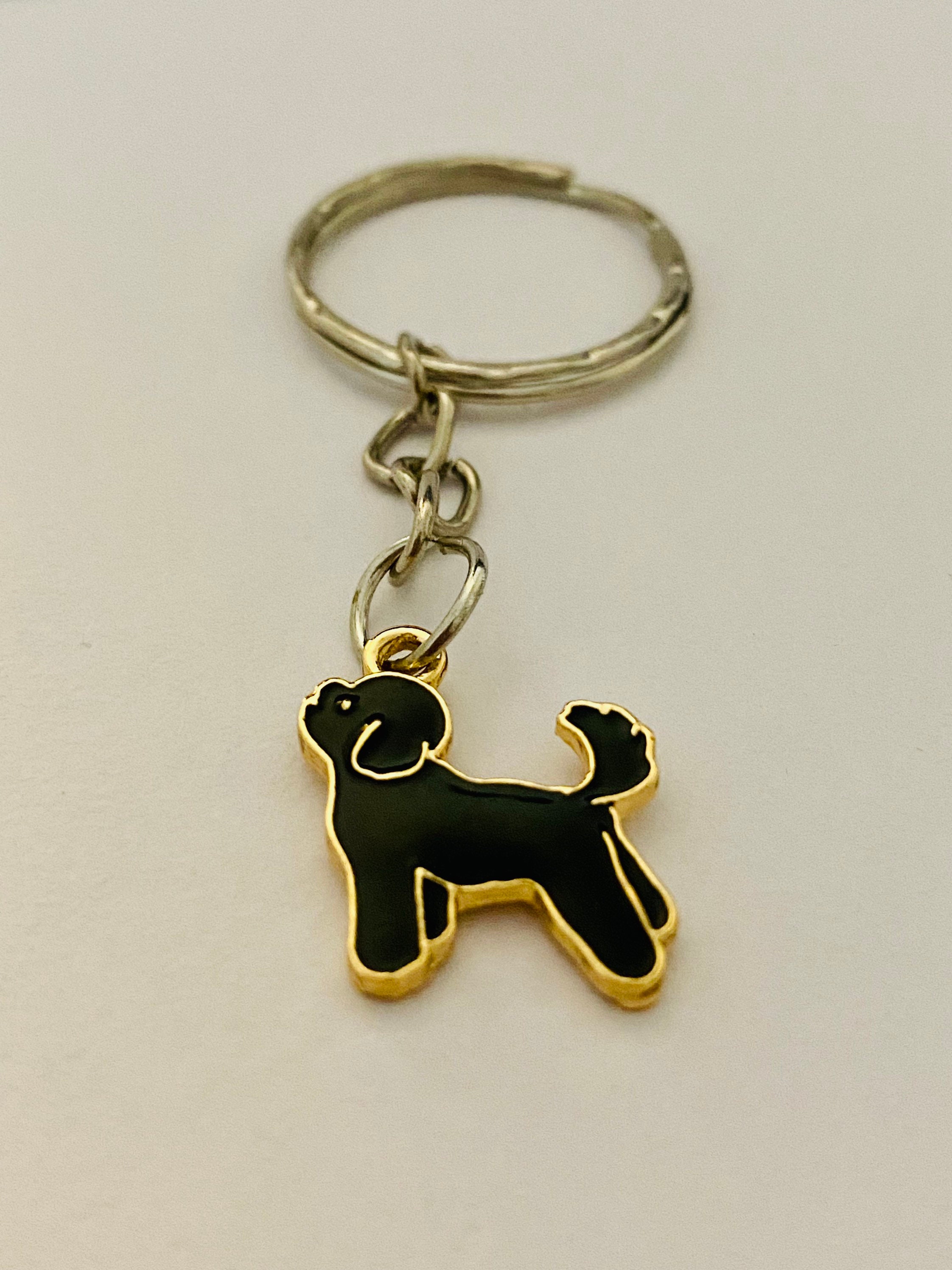 Stainless Steel Poodle Dog Keychain - Cute Animal Keyring For Women, Pet Lovers Gift