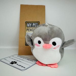 Mi mascota pingüino: pingüino de peluche súper tierno con certificado de adopción