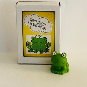 Don't Frogt I'm here for you in a box Mini Grenouille Crapaud Amitié Cadeau Saint Valentin