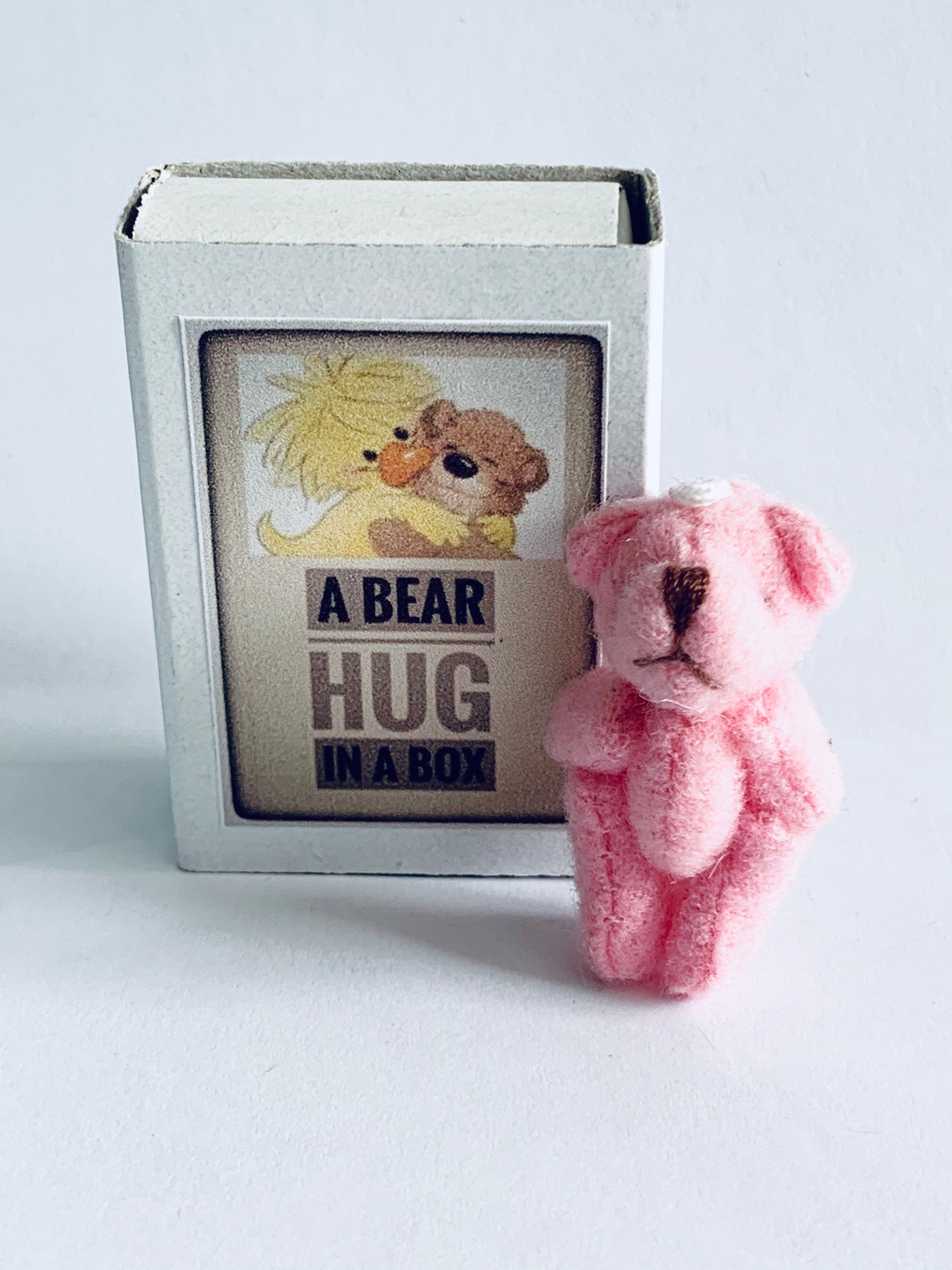 A Bear Hug in a Box Mini Traditional Style Pink Teddy Gift Etsy Singapore