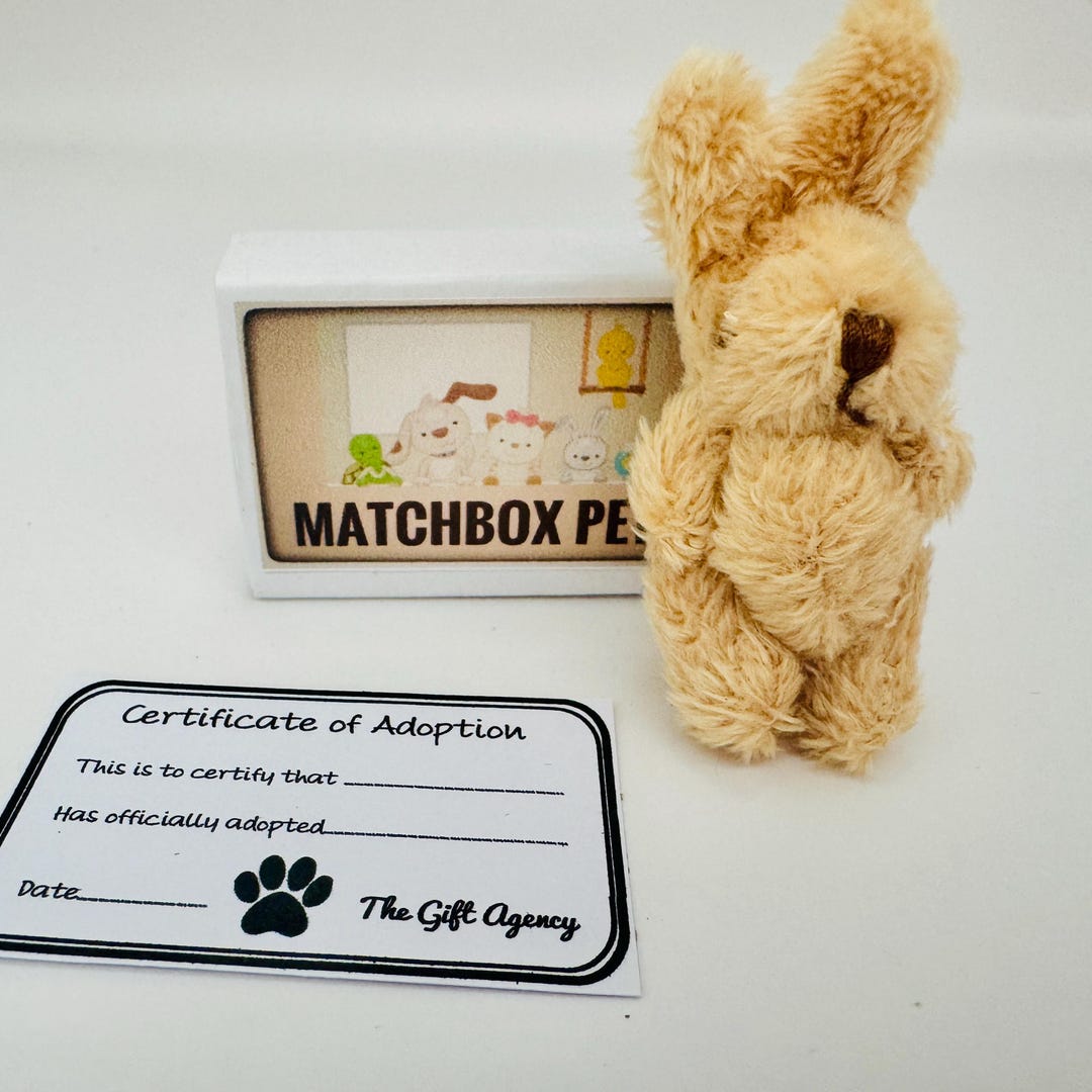 Matchbox Pets - Mini Plush Fawn Rabbit With Adoption Certificate in ...