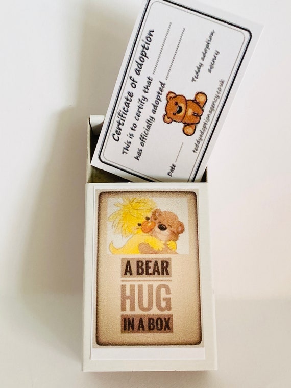 A Bear Hug in a Box Mini Plush Pink Teddy Gift