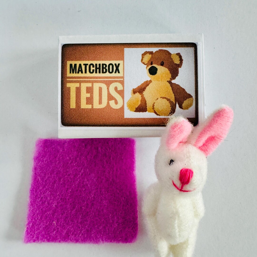 Matchbox Teds - Mini White Rabbit With Adoption Certificate in Matchbox ...
