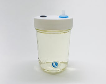 Mushroom Liquid Culture Solution - Sterilized Half Pint Jar with Marble