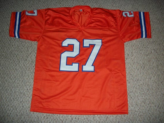 STEVE ATWATER Denver Unsigned Custom Orange Sewn New Football