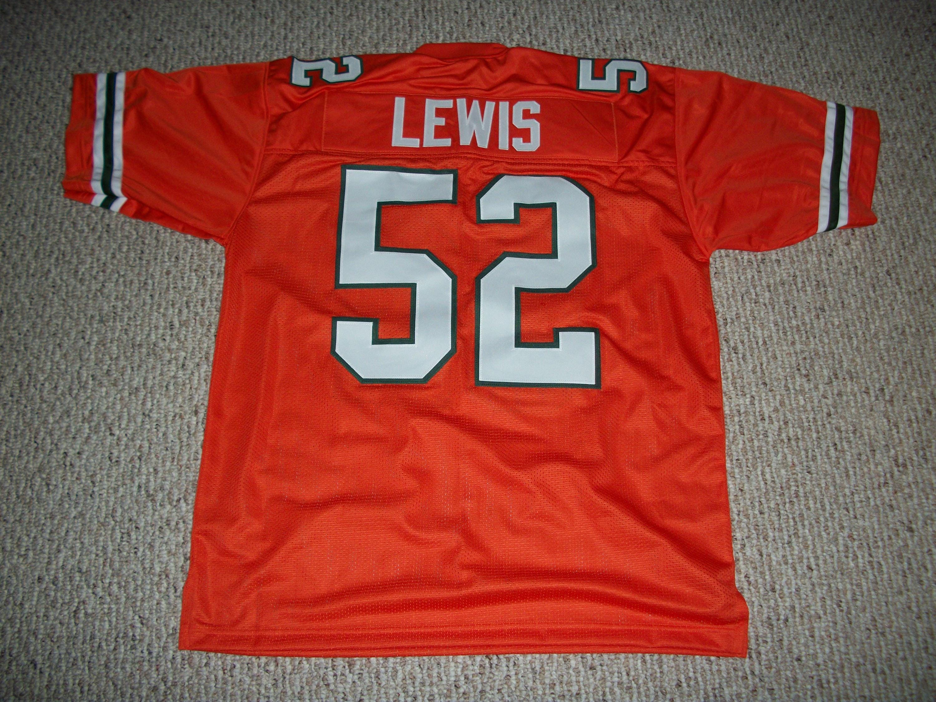 RAY LEWIS Unsigned Custom College Orange Sewn New Football Jersey