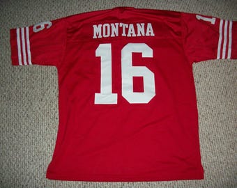 JOE MONTANA Unsigned Custom San Francisco Red Sewn New Football Jersey Size S, M,L,XL,2XL,3XL