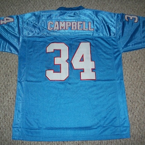 EARL CAMPBELL Houston Unsigned Custom Blue Sewn New Football Jersey Sizes S-3XL