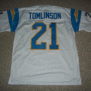Ladainian TOMLINSON Unsigned Custom San Diego White Sewn New