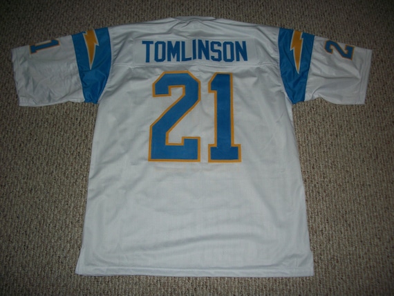 Ladainian TOMLINSON Unsigned Custom San Diego White Sewn New