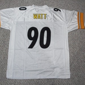 TJ WATT Pittsburgh Unsigned Custom wit genaaid nieuw voetbalshirt maat S, M, L, XL, 2XL, 3XL