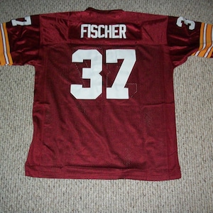 PAT FISCHER Unsigned Custom bordeaux genaaide nieuwe voetbaljersey maten S-3XL