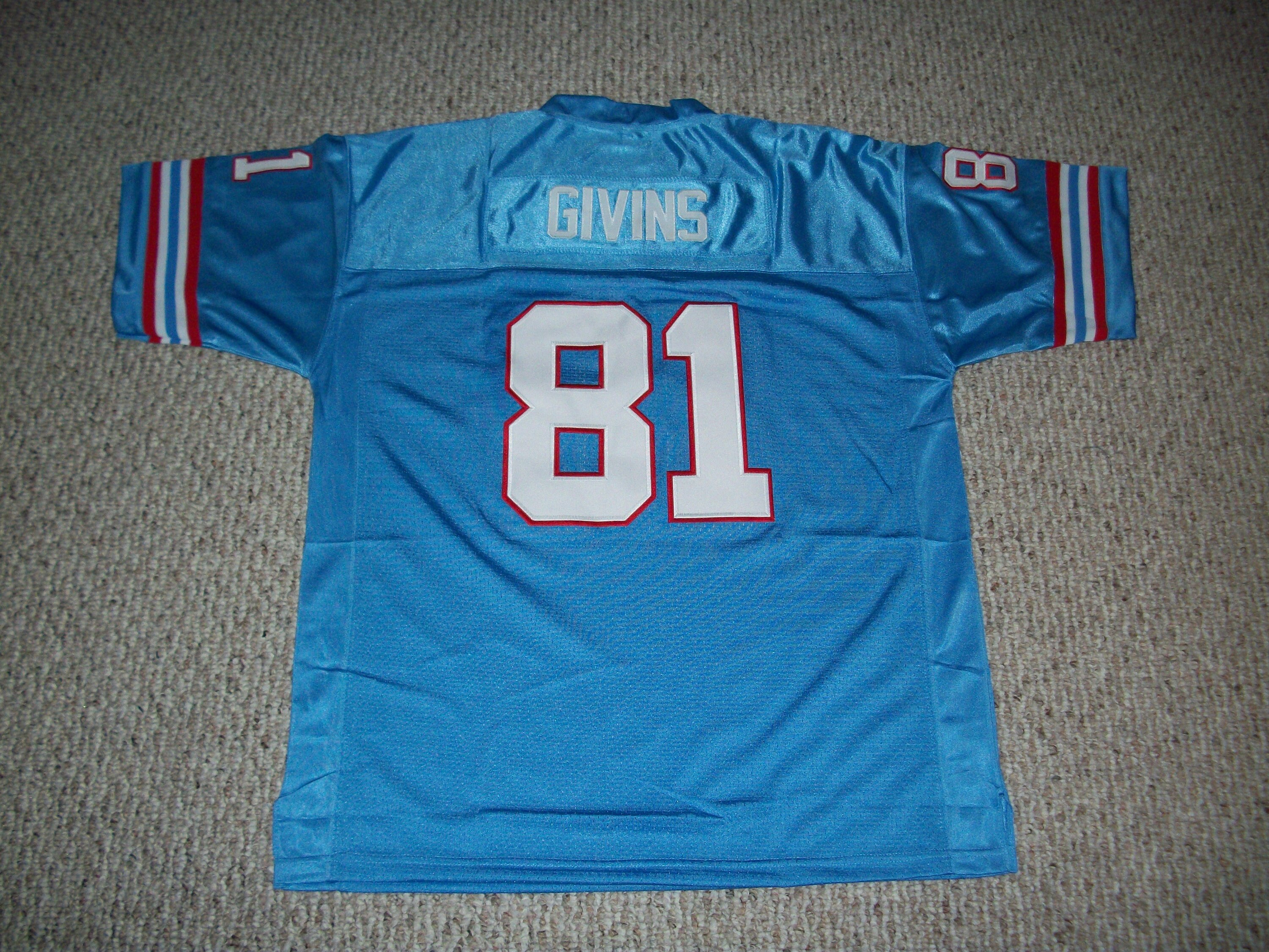 ERNEST GIVINS Unsigned Custom Houston Blue Sewn New Football