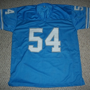 Maglia da football personalizzata Detroit Blue di CHRIS SPIELMAN, non firmata, nuova, cucita, taglie dalla S alla 3XL immagine 2