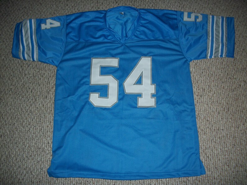 Maglia da football personalizzata Detroit Blue di CHRIS SPIELMAN, non firmata, nuova, cucita, taglie dalla S alla 3XL immagine 2