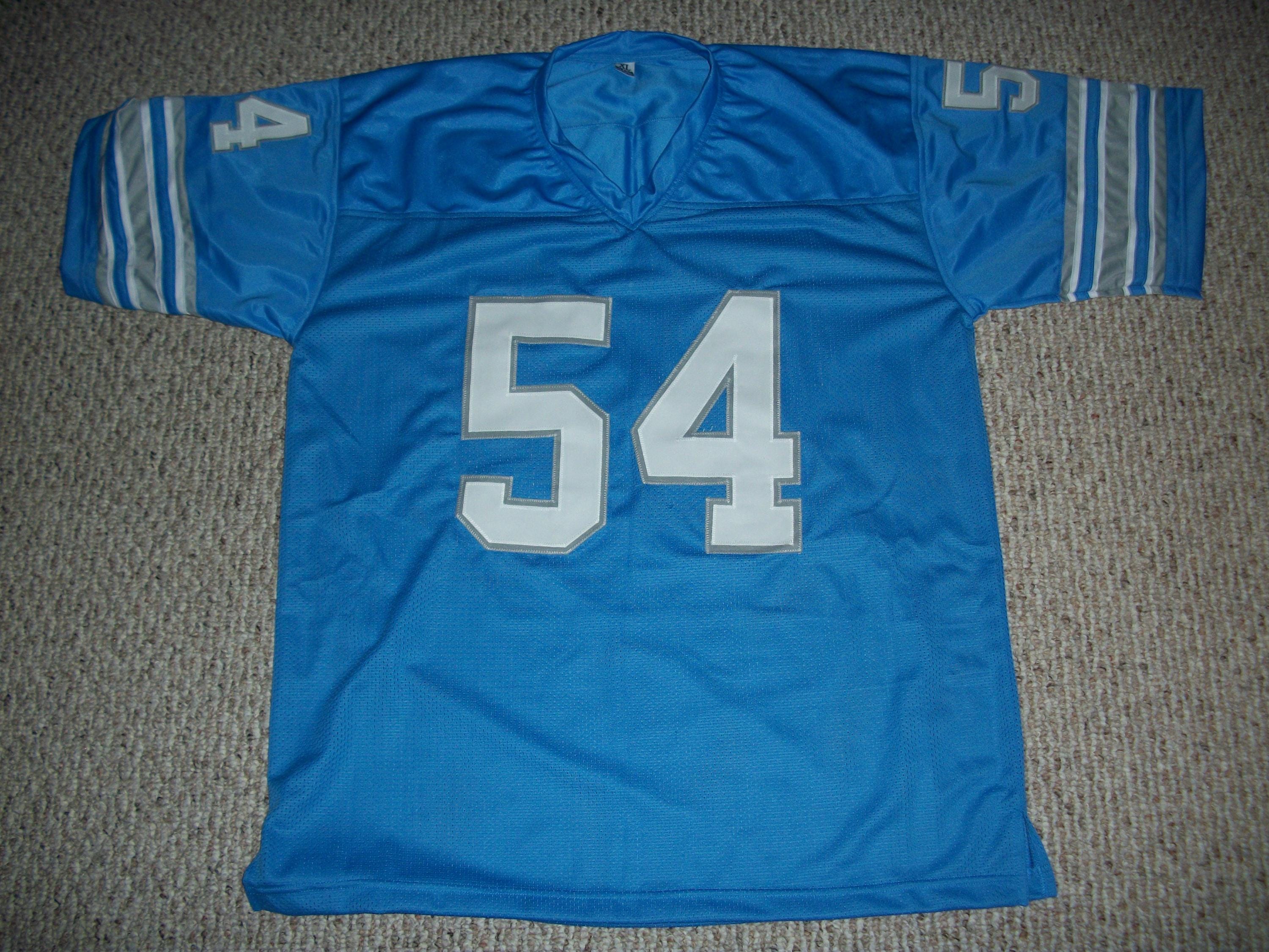 デトロイト・ライオンズ ユニフォーム 54 Spielman サイズ48 CHRIS SPIELMAN Unsigned Custom Detroit Blue Sewn New Football