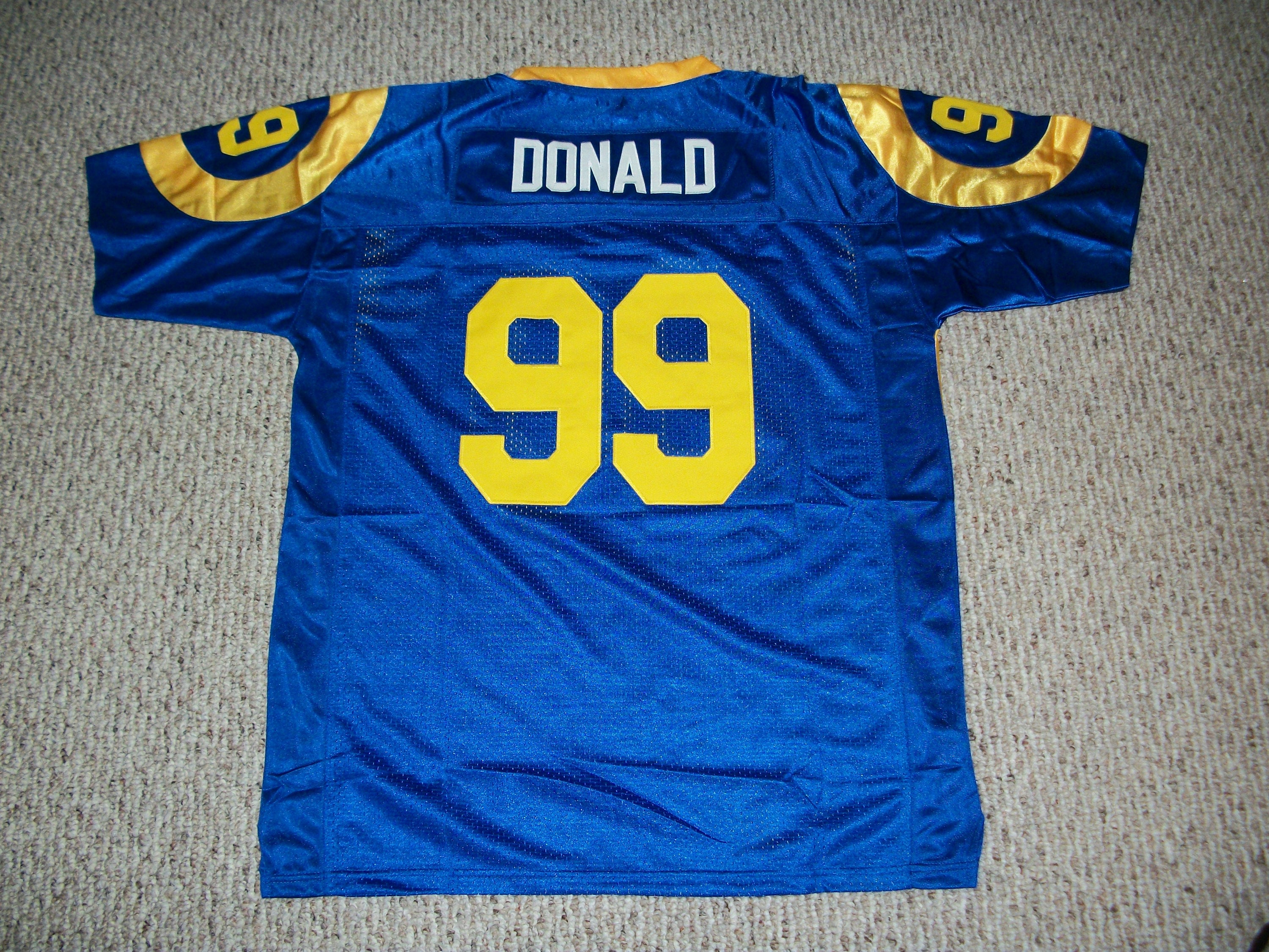 AARON DONALD Los Angeles Unsigned Custom Blue Sewn New Football Jersey Size S M L XL 2XL 3XL Etsy